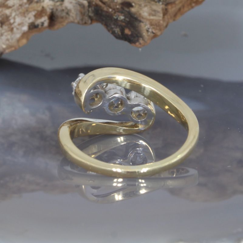 Wert 2850 € Bicolor Brillant Ring (ca. 0,62 carat) in 585er 14 K Gold - 88283