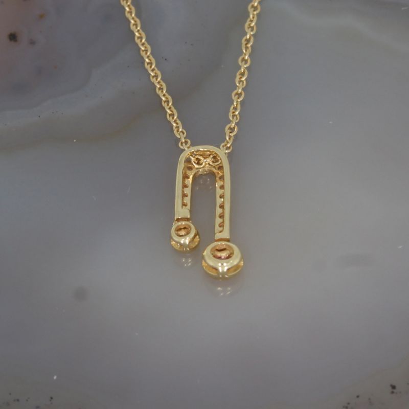 Wert 790 € Brillant Diamant Rubin Anhänger mit Kette in 750er 18 K Gelbgold - H487