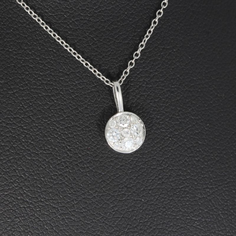 Wert 960 € Brillant Anhänger & Kette (0,20 carat) in 750er 18 K Weißgold - H1528