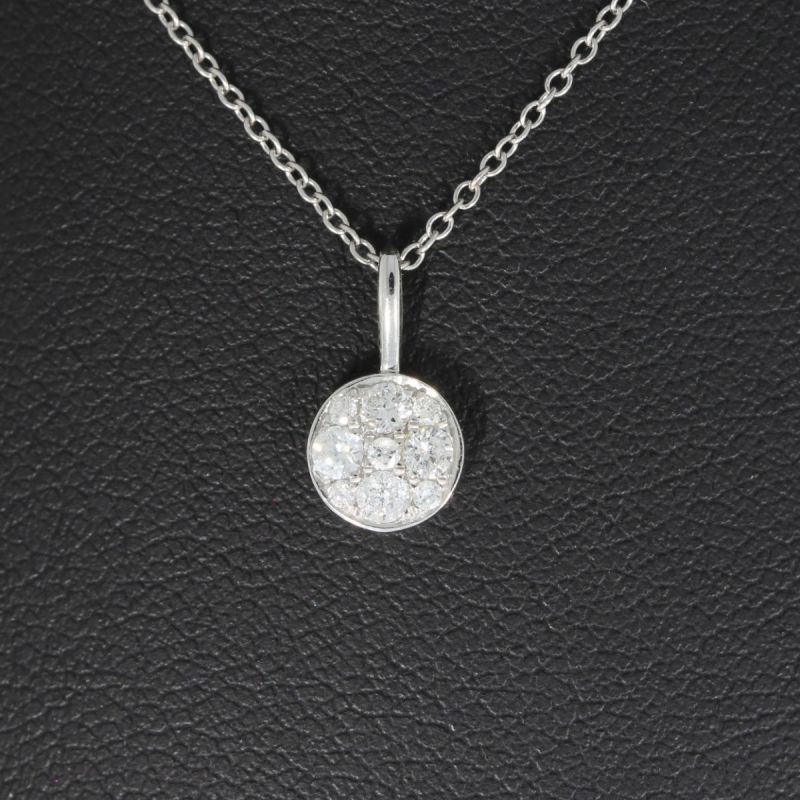 Wert 960 € Brillant Anhänger & Kette (0,20 carat) in 750er 18 K Weißgold - H1528