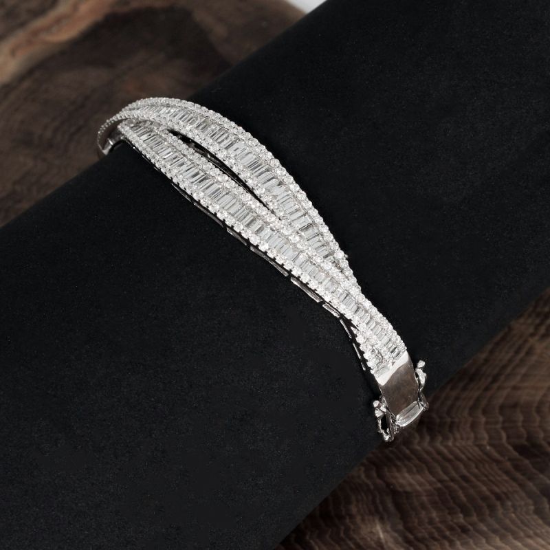 Sale! Wert 13990 € Brillant Diamant Armreif in 585er 14 K Weißgold - 88351