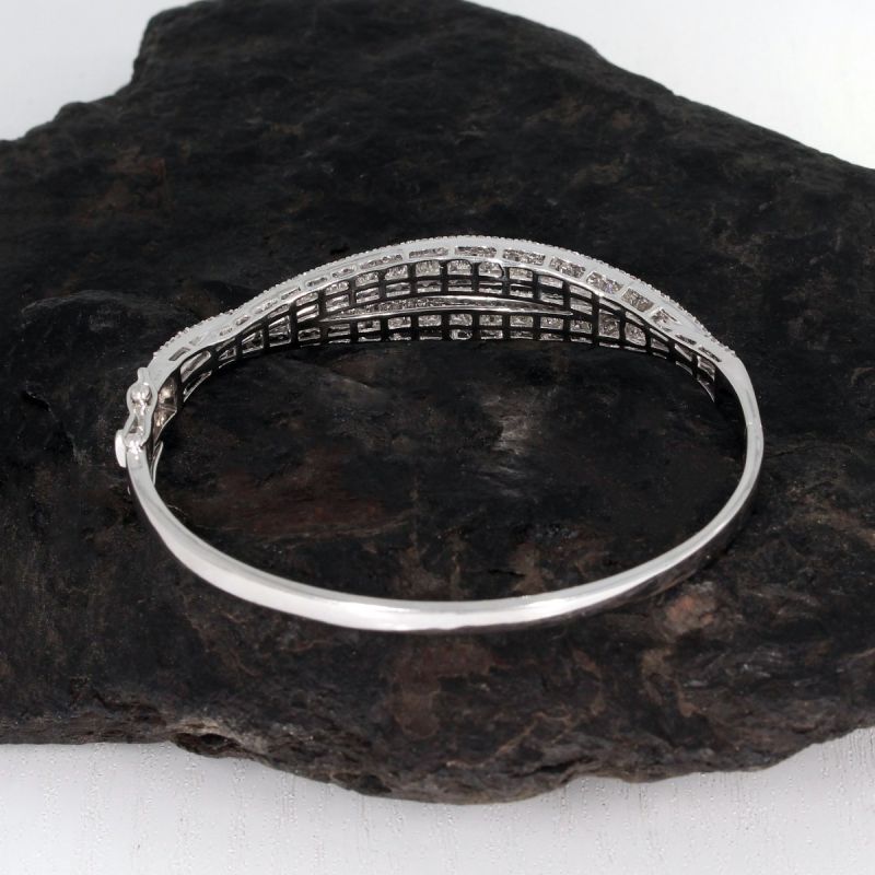 Sale! Wert 13990 € Brillant Diamant Armreif in 585er 14 K Weißgold - 88351