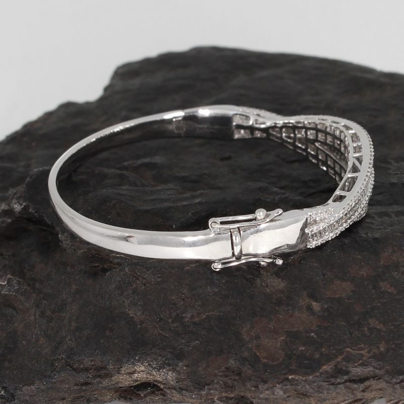 Sale! Wert 13990 € Brillant Diamant Armreif in 585er 14 K Weißgold - 88351