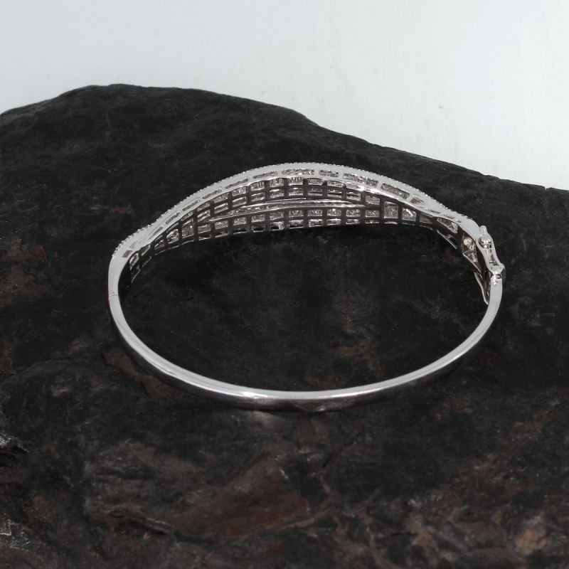 Sale! Wert 13990 € Brillant Diamant Armreif in 585er 14 K Weißgold - 88351