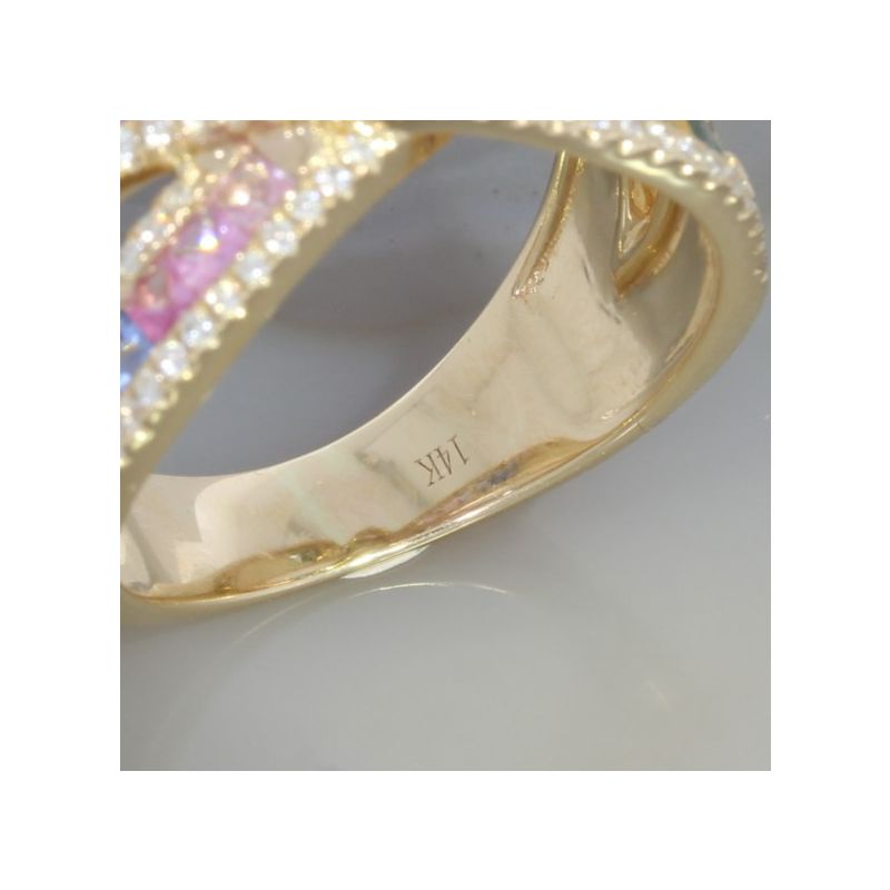 Wert 4370 € Brillant Saphir Ring in 585er 14 K Gelbgold - H1571