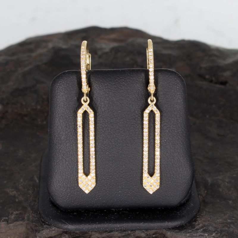 Wert 3490 € Diamant Ohrringe (0,28 carat) in 585er 14 K Gelbgold - 88546