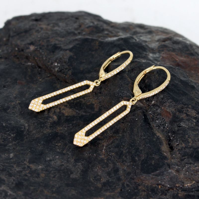 Wert 3490 € Diamant Ohrringe (0,28 carat) in 585er 14 K Gelbgold - 88546