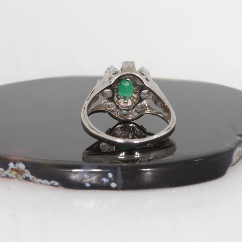 Sale! Wert 2380 € Brillant Smaragd Ring in 585er 14 K Weißgold - 88584