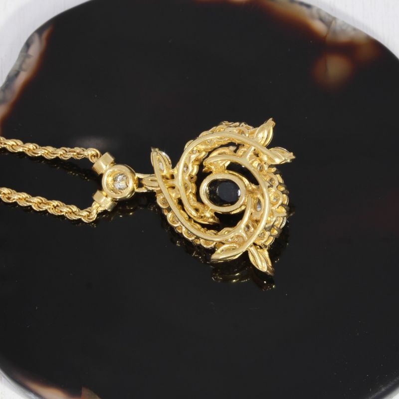 Wert 8500 € Brillant Diamant Saphir Collier in 750er 18 K Gelbgold - 88599