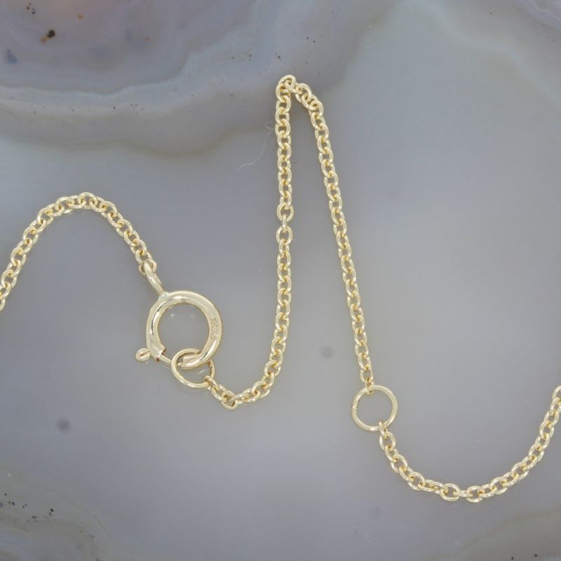 Wert 1750 € Brillant Onyx Anhänger & Kette in 585er 14 K Gelbgold - H1673