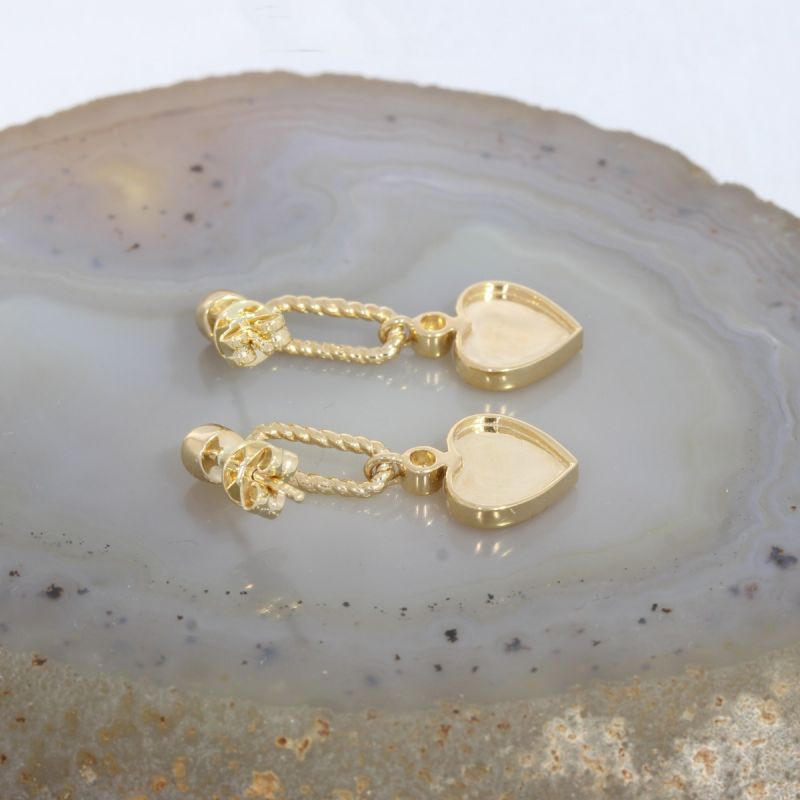 Wert 1650 € Brillant Rubin Muschelkern Ohrringe in 585er 14 K Gelbgold - H1499