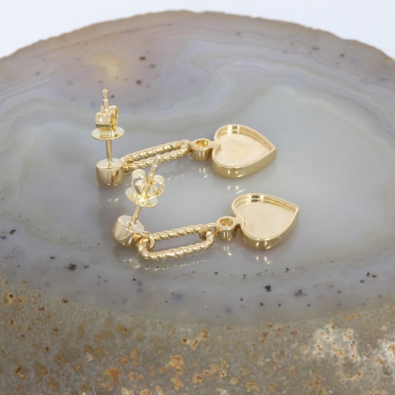 Wert 1650 € Brillant Rubin Muschelkern Ohrringe in 585er 14 K Gelbgold - H1499