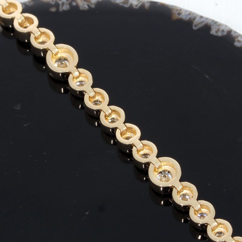 Wert 12850 € Brillant Armband (3,00 carat) in 585er 14 K Gelbgold - H1501