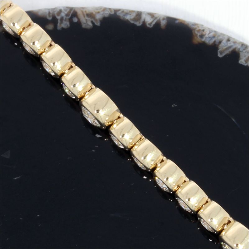 Wert 12850 € Brillant Armband (3,00 carat) in 585er 14 K Gelbgold - H1501