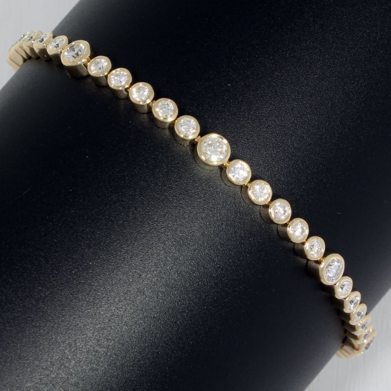 Wert 12850 € Brillant Armband (3,00 carat) in 585er 14 K Gelbgold - H1501