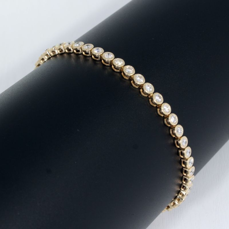 Wert 12850 € Brillant Armband (3,00 carat) in 585er 14 K Gelbgold - H1542
