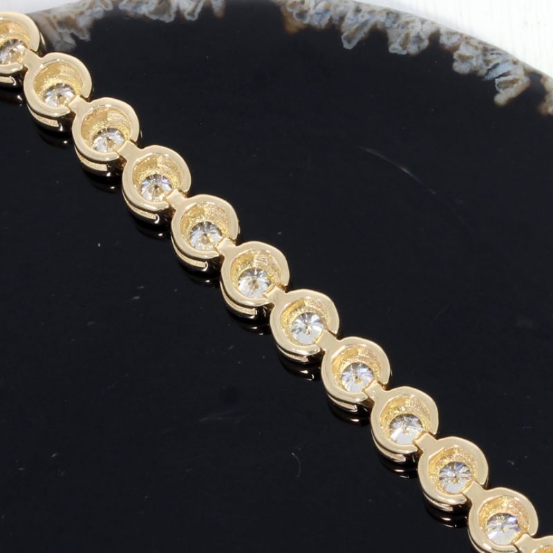 Wert 12850 € Brillant Armband (3,00 carat) in 585er 14 K Gelbgold - H1542