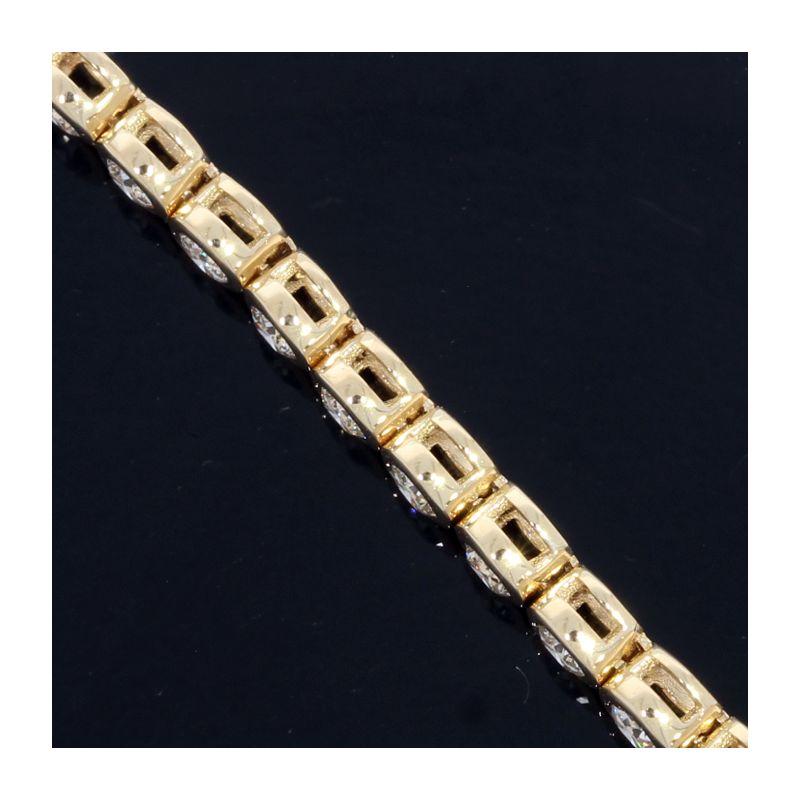 Wert 12850 € Brillant Armband (3,00 carat) in 585er 14 K Gelbgold - H1542
