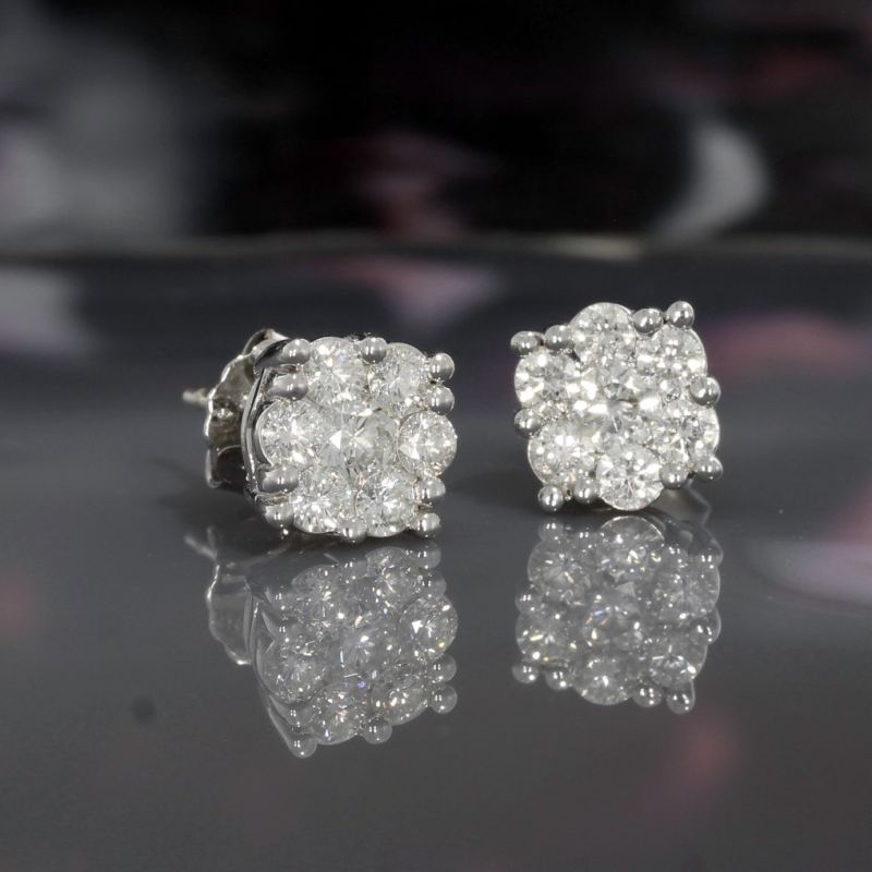 Wert 4400 € Brillant Ohrringe (ca. 1,00 carat) in 585er 14 K Weißgold - 88770