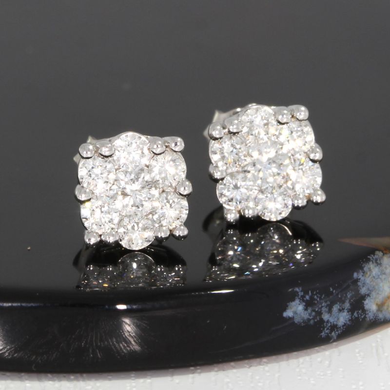 Wert 4400 € Brillant Ohrringe (ca. 1,00 carat) in 585er 14 K Weißgold - 88770