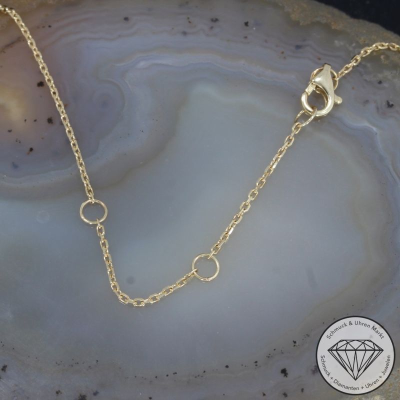 Wert 1390 € Farbedelstein Collier in 585er 14 K Gelbgold - 88781