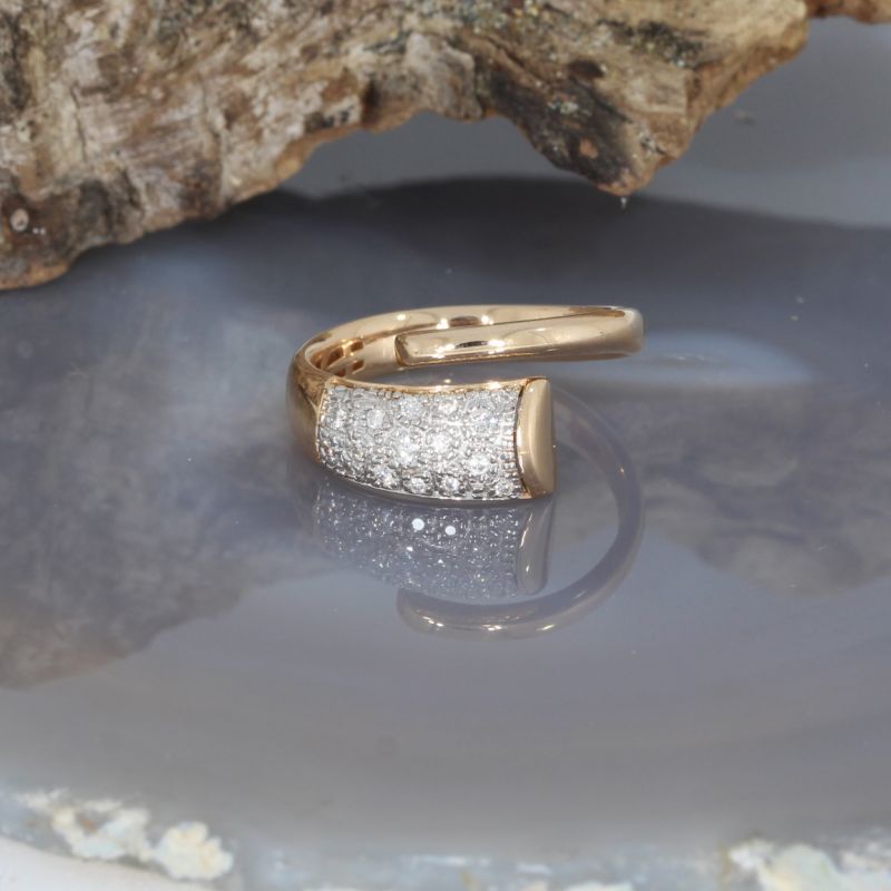 Wert 1650 € Brillant Ring (0,17 carat) in 585er 14 K Roségold - 89291