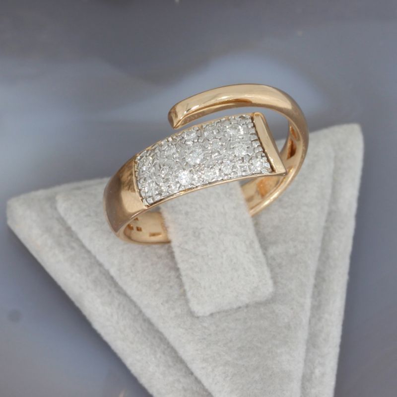 Wert 1650 € Brillant Ring (0,17 carat) in 585er 14 K Roségold - 89291