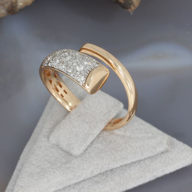 Wert 1650 € Brillant Ring (0,17 carat) in 585er 14 K Roségold - 89291