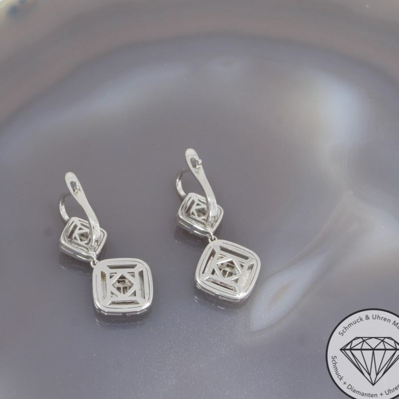 Wert 6790 € Brillant Diamant Ohrringe in 585er 14 K Weißgold - 89301