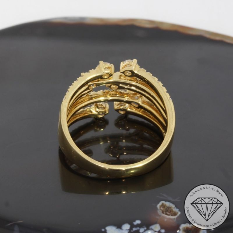 Wert 5000 € Brillant Ring (1,25 carat) in 750er 18 K Gelbgold - 89419
