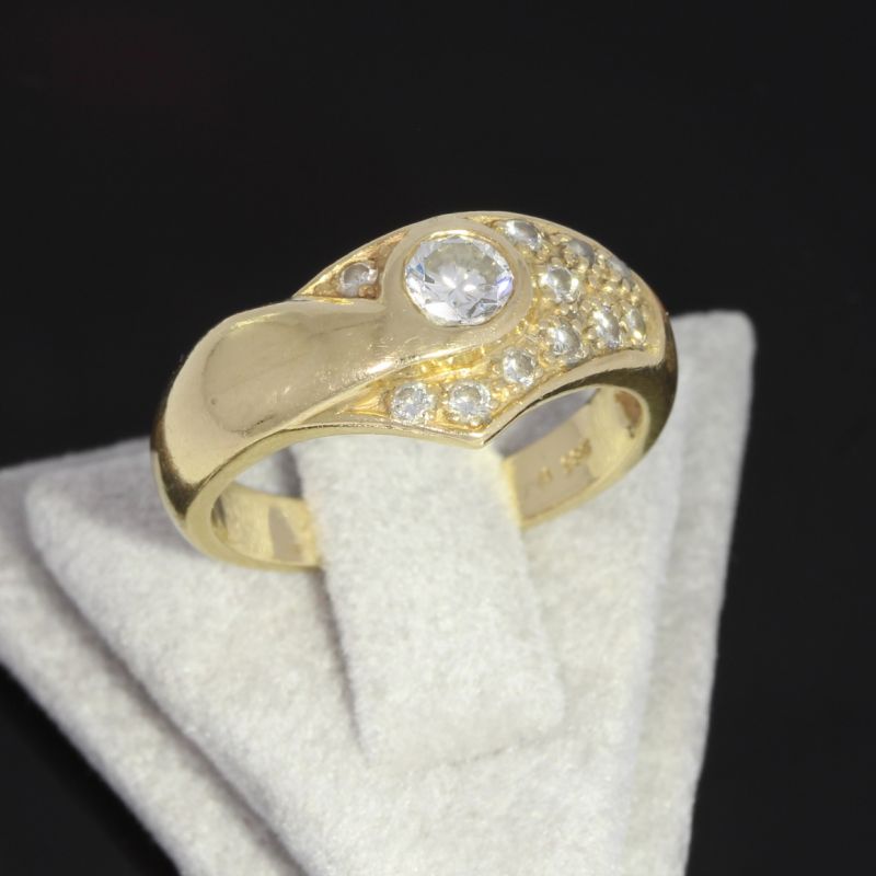 Sale! Wert 2690 € Brillant Ring (ca. 0,35 carat) in 585er 14 K Gelbgold - 89527