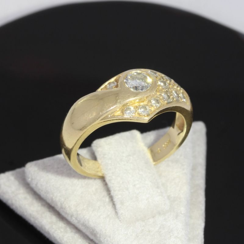 Sale! Wert 2690 € Brillant Ring (ca. 0,35 carat) in 585er 14 K Gelbgold - 89527