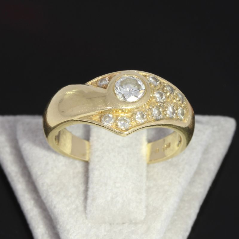 Sale! Wert 2690 € Brillant Ring (ca. 0,35 carat) in 585er 14 K Gelbgold - 89527