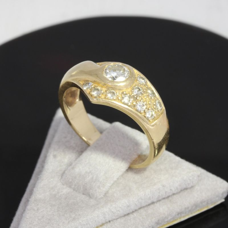 Sale! Wert 2690 € Brillant Ring (ca. 0,35 carat) in 585er 14 K Gelbgold - 89527