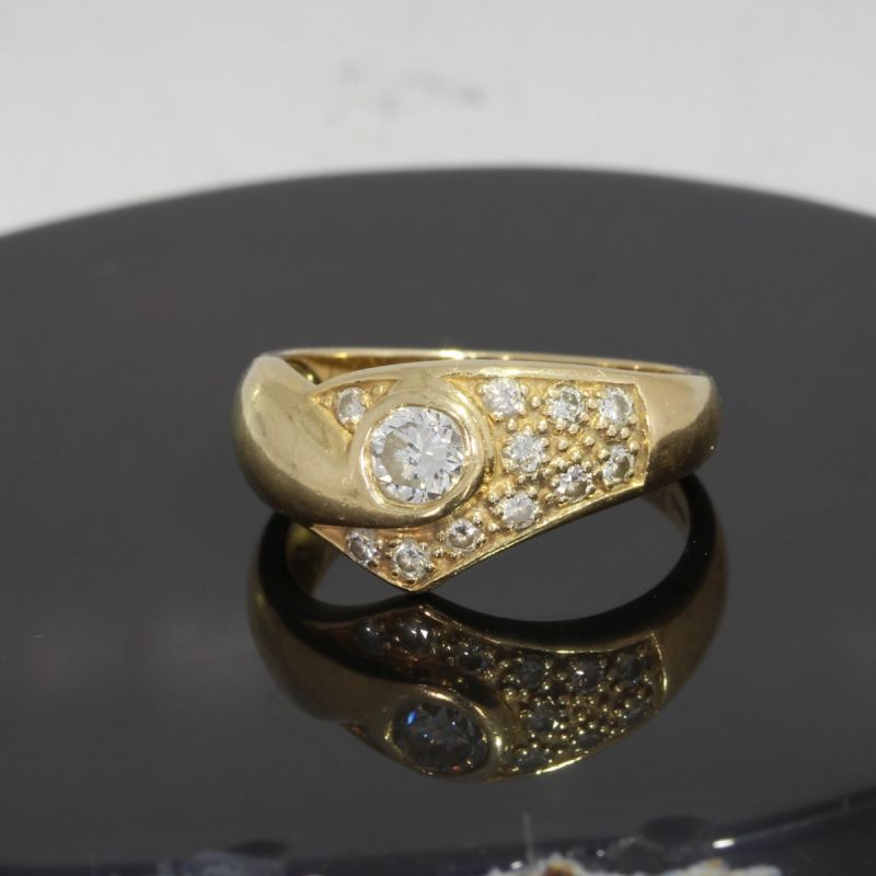 Sale! Wert 2690 € Brillant Ring (ca. 0,35 carat) in 585er 14 K Gelbgold - 89527
