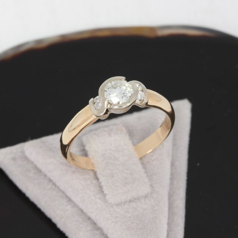 Sale! Wert 1800 € Brillant Ring Bicolor 585er 14 K - 89537