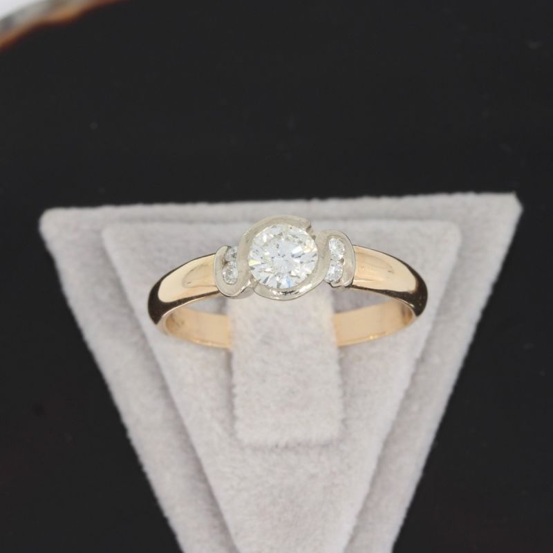 Sale! Wert 1800 € Brillant Ring Bicolor 585er 14 K - 89537