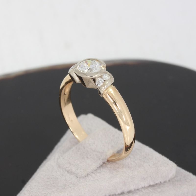 Sale! Wert 1800 € Brillant Ring Bicolor 585er 14 K - 89537