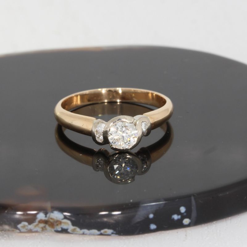 Sale! Wert 1800 € Brillant Ring Bicolor 585er 14 K - 89537