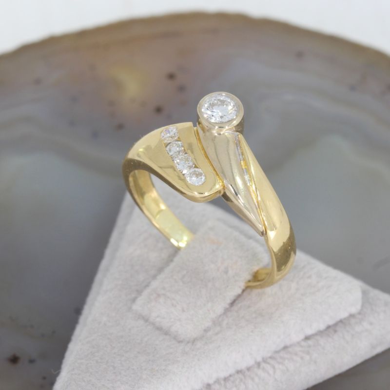 Sale! Wert 1950 € Brillant Ring (ca. 0,34 carat) in 750er 18 K Gelbgold - 89550
