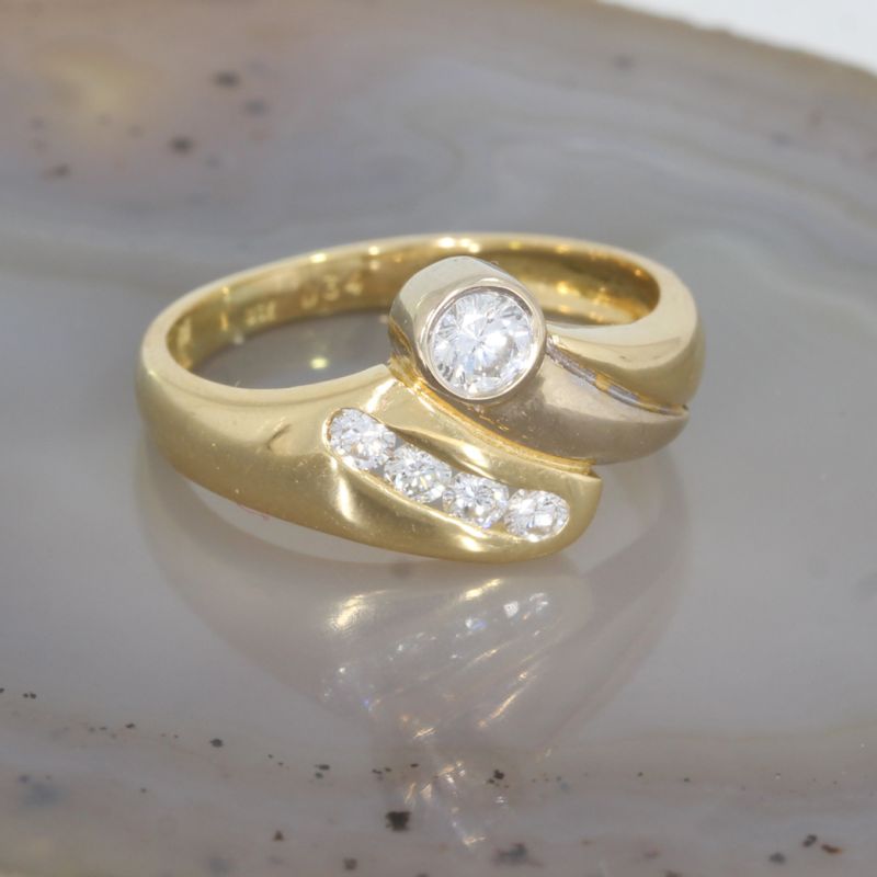 Sale! Wert 1950 € Brillant Ring (ca. 0,34 carat) in 750er 18 K Gelbgold - 89550