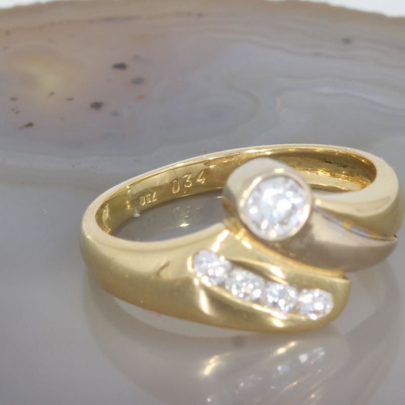 Sale! Wert 1950 € Brillant Ring (ca. 0,34 carat) in 750er 18 K Gelbgold - 89550