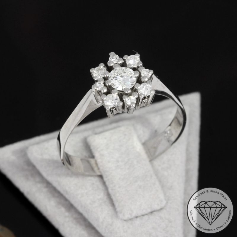 Wert 2300 € Brillant Ring (ca. 0,50 carat) in 585er 14 K Weißgold - 89644
