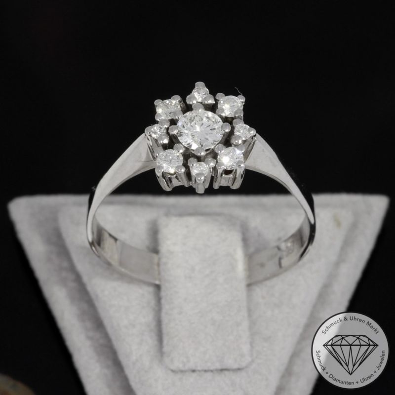Wert 2300 € Brillant Ring (ca. 0,50 carat) in 585er 14 K Weißgold - 89644
