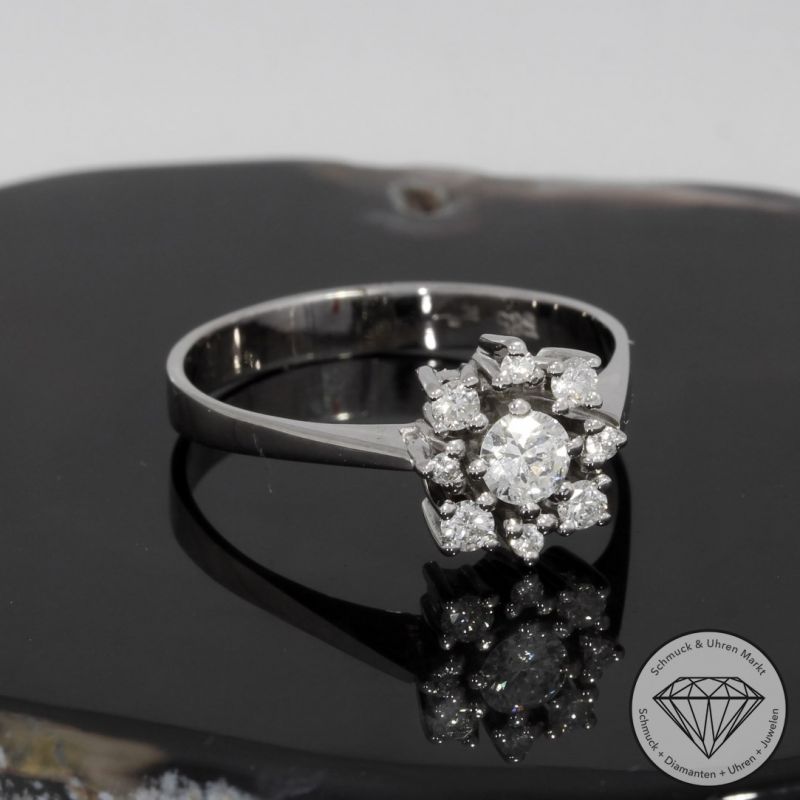 Wert 2300 € Brillant Ring (ca. 0,50 carat) in 585er 14 K Weißgold - 89644
