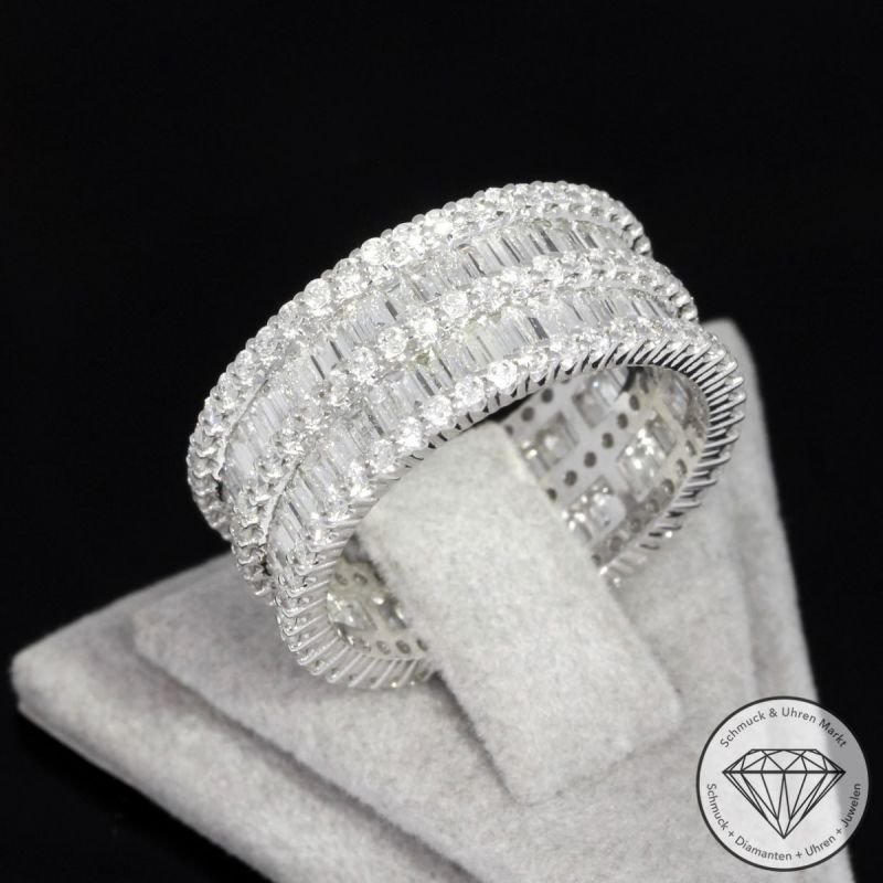 Wert 8470 € Brillant Diamant Ring in 585er 14 K Weißgold Gr.54 - H1595