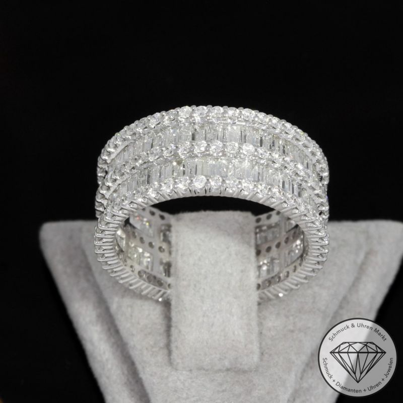 Wert 8470 € Brillant Diamant Ring in 585er 14 K Weißgold Gr.55 - H1596
