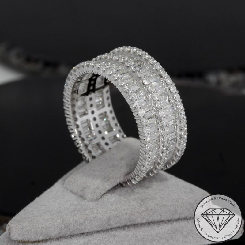 Wert 8470 € Brillant Diamant Ring in 585er 14 K Weißgold Gr.55 - H1596