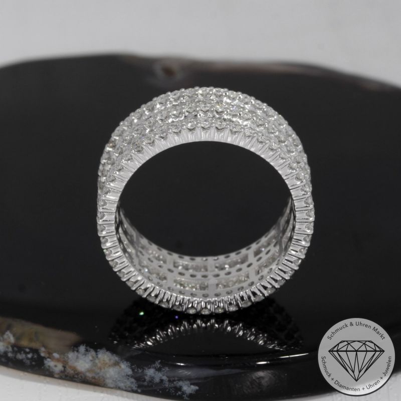 Wert 8470 € Brillant Diamant Ring in 585er 14 K Weißgold Gr.55 - H1596