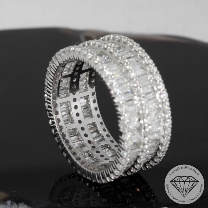 Wert 8470 € Brillant Diamant Ring in 585er 14 K Weißgold Gr.54 - H1595